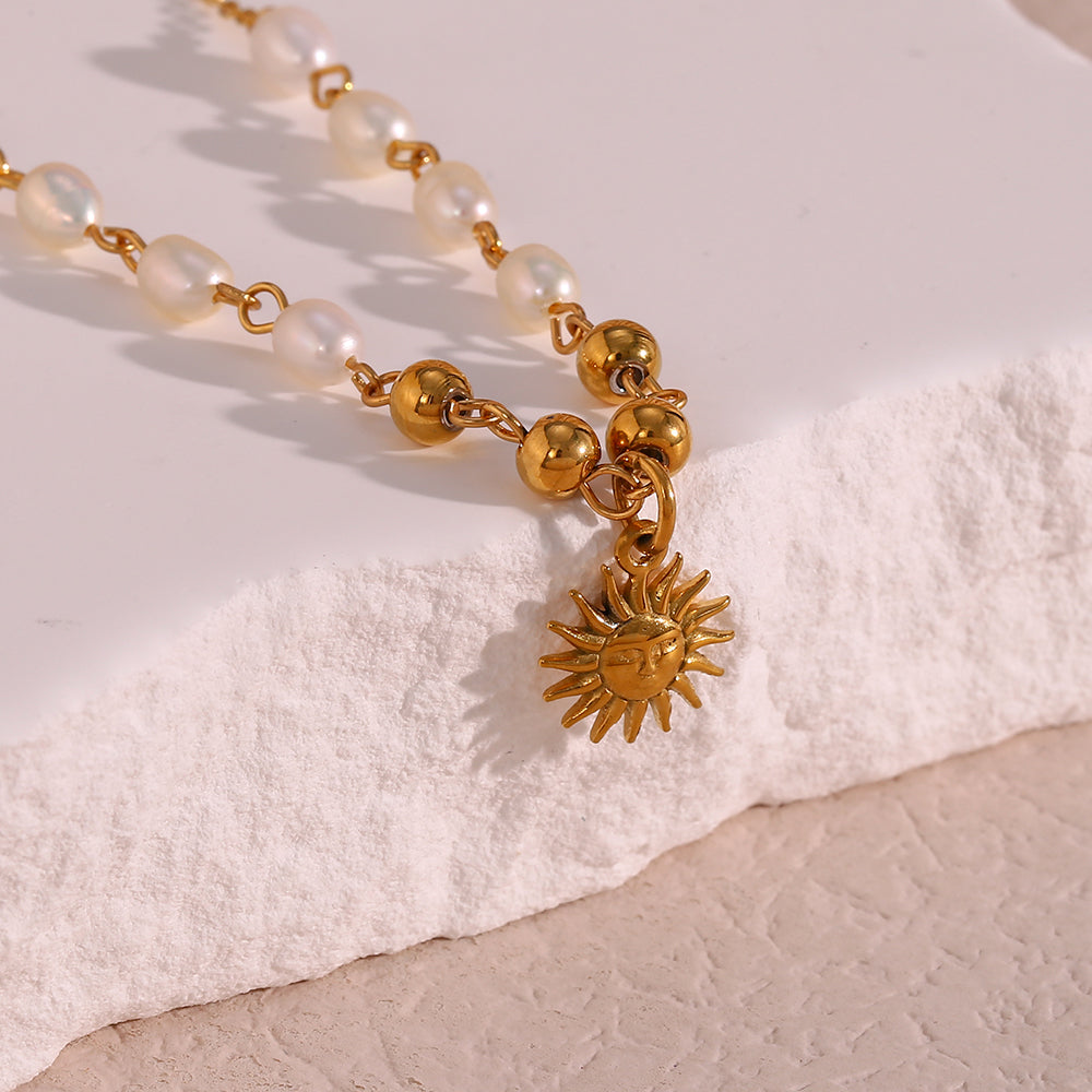 The Inner Light Necklace – Minimal Gold Sun Pendant